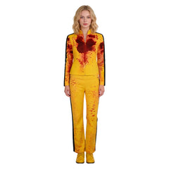 Kill Bill The Bride Bloodstain Yellow Set Outfits Cosplay Costume Halloween Suit 