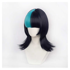 Kirara Hoshi Black Blue Cosplay Wig Heat Resistant Synthetic Hair Accessories Props