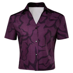 KPop Demon Hunters (2025) Abby Saja Black Purple Shirt Cosplay Costume  ​