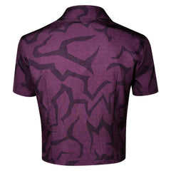 KPop Demon Hunters (2025) Abby Saja Black Purple Shirt Cosplay Costume  ​