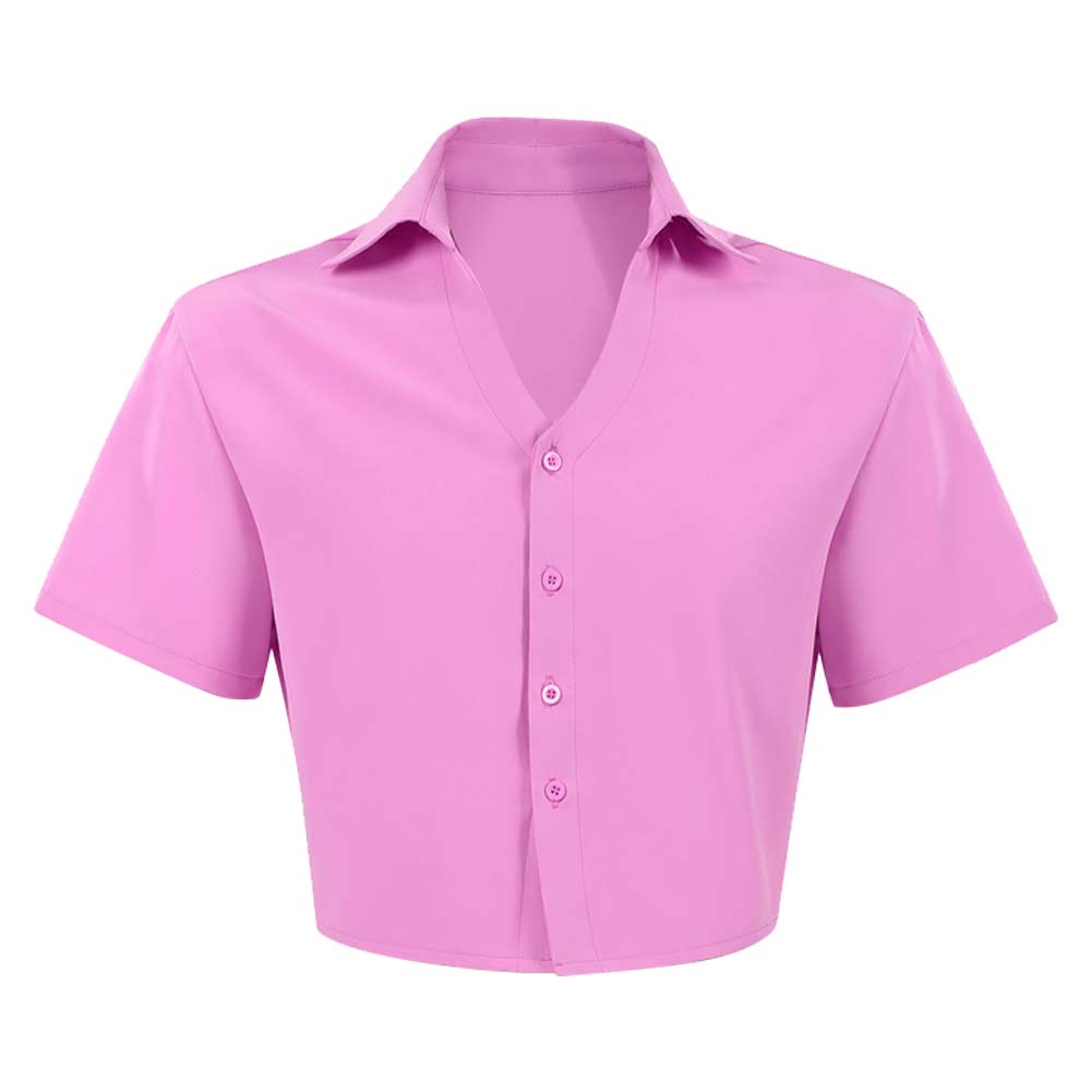 KPop Demon Hunters (2025) Abby Saja Pink Shirt Outfits Cosplay Costume 