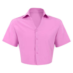 KPop Demon Hunters (2025) Abby Saja Pink Shirt Outfits Cosplay Costume 