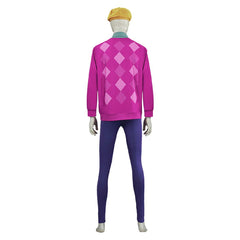 KPop Demon Hunters (2025) Baby Saja Pink Top Blue Trousers Set Outfits Cosplay Costume