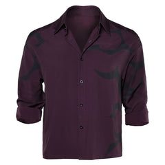KPop Demon Hunters (2025) Jinu Saja Black Purple Shirt Outfits Cosplay Costume 