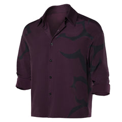 KPop Demon Hunters (2025) Jinu Saja Black Purple Shirt Outfits Cosplay Costume 