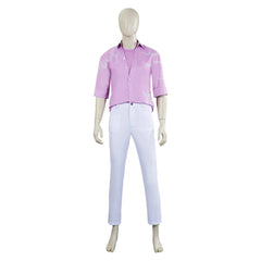KPop Demon Hunters (2025) Jinu Saja Pink Shirt Trousers Set Cosplay Costume