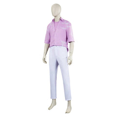 KPop Demon Hunters (2025) Jinu Saja Pink Shirt Trousers Set Cosplay Costume
