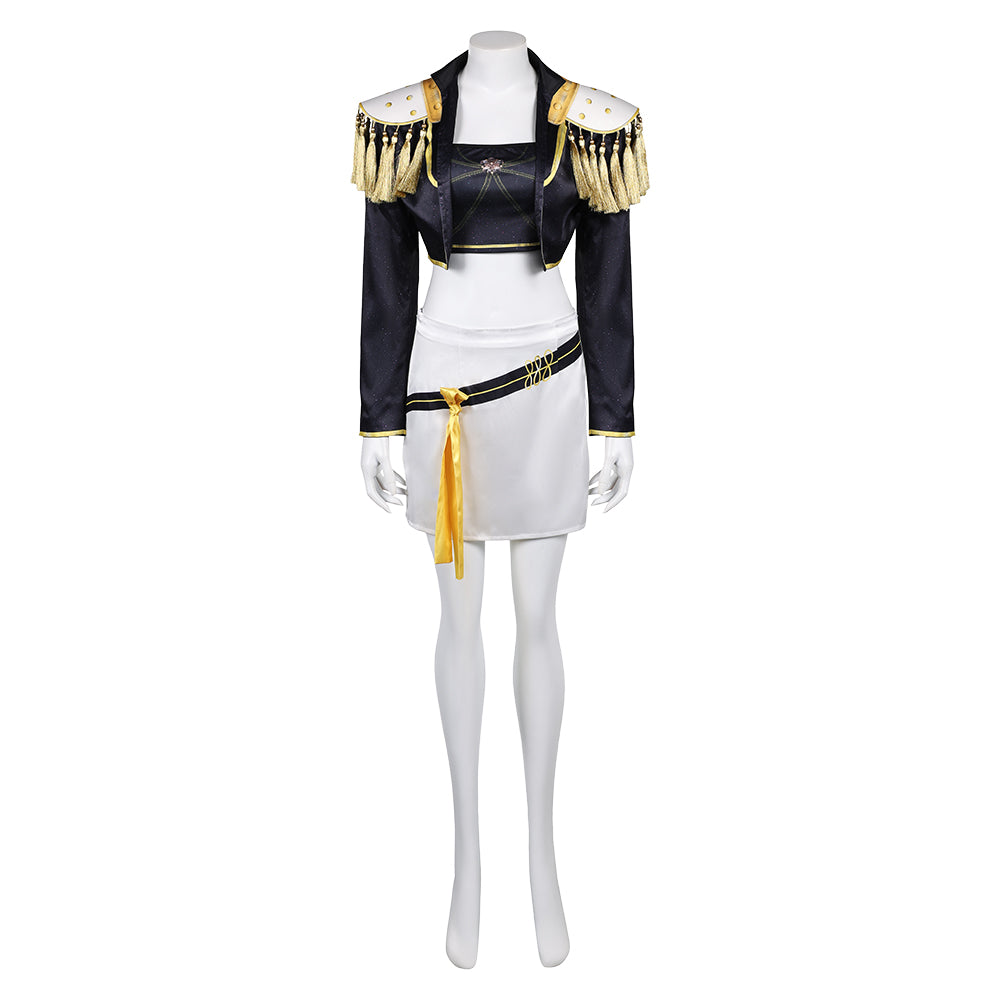 KPop Demon Hunters (2025) Mila Golden Black White Set Outfits Cosplay Costume 