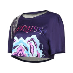 KPop Demon Hunters (2025) Mira Blue Shirt Crop Top Cosplay Costume