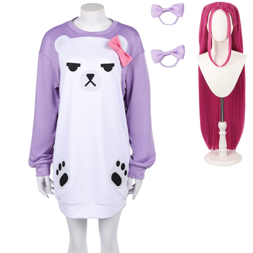 KPop Demon Hunters (2025) Mira Purple Long Sleeve Shirt Sleepwear Outfits Cosplay Costume