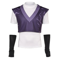 KPop Demon Hunters (2025) Mystery Saja Black Purple Top Set Outfits Cosplay Costume