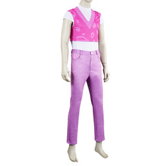 KPop Demon Hunters (2025) Mystery Saja Pink Vest Trousers Set Outfits Cosplay Costume