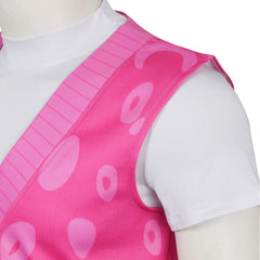 KPop Demon Hunters (2025) Mystery Saja Pink Vest White Top Outfits Cosplay Costume 