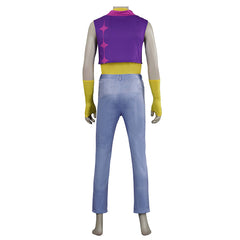 KPop Demon Hunters (2025) Mystery Saja Purple Top Trousers Set Outfits Cosplay Costume 
