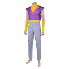 KPop Demon Hunters (2025) Mystery Saja Purple Vest Trousers Set Outfits Cosplay Costume 