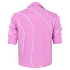 KPop Demon Hunters (2025) Romance Saja Pink Shirt Vest Necklace Set Cosplay Costume