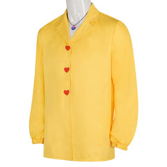 KPop Demon Hunters (2025) Romance Saja Yellow Shirt Necklace Set Outfits Cosplay Costume