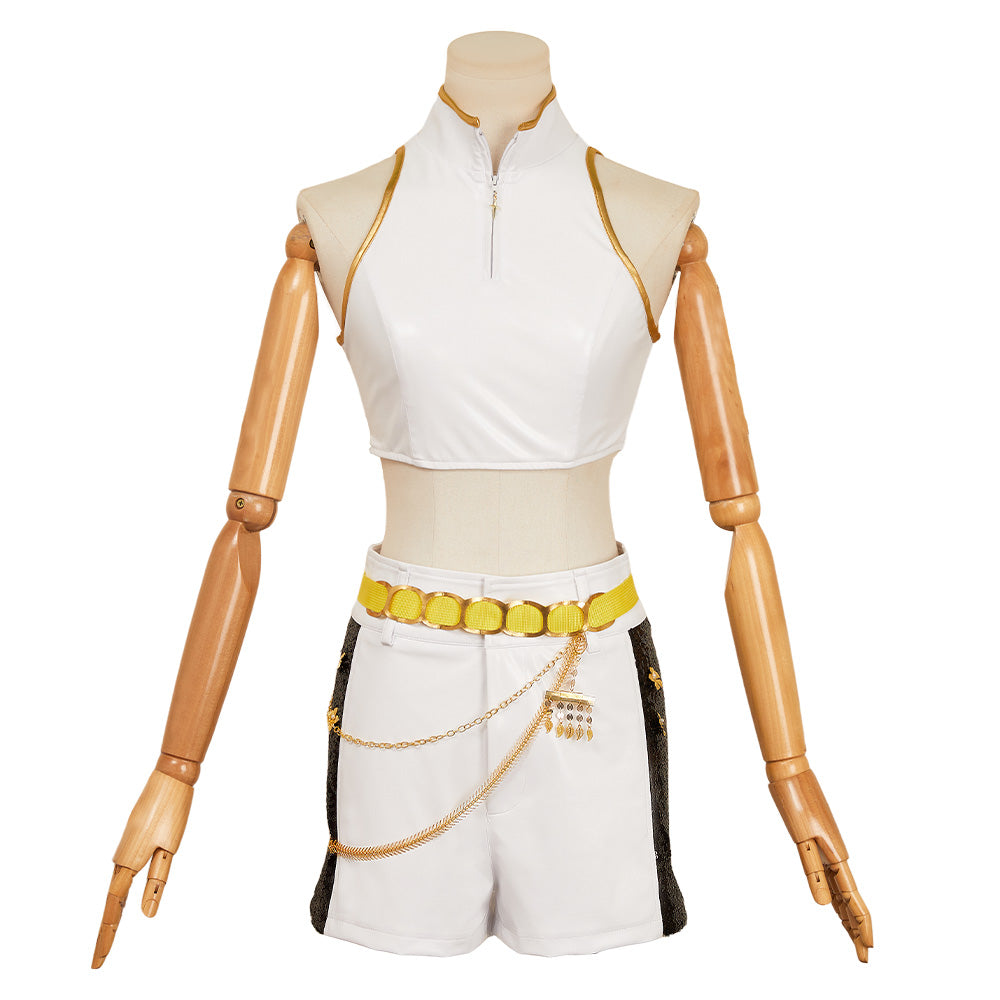 KPop Demon Hunters (2025) Rumi Black White Shorts Set Outfits Cosplay Costume 