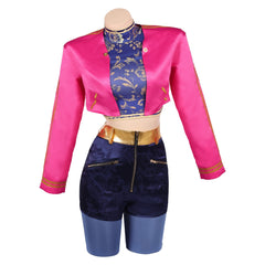 KPop Demon Hunters (2025) Rumi Pink Purple Set Outfits Cosplay Costume 