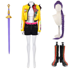 KPop Demon Hunters (2025) Rumi Yellow Black Set Outfits Cosplay Costume