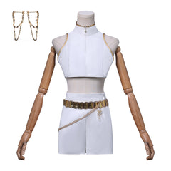 KPop Demon Hunters (2025) What It Sounds Like Rumi White Set Stage Outfits Cosplay Costume