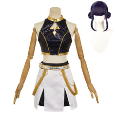 KPop Demon Hunters (2025) Zoey Black Vest Skirt Set Outfits Cosplay Costume