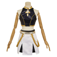 KPop Demon Hunters (2025) Zoey Black Vest Skirt Set Outfits Cosplay Costume
