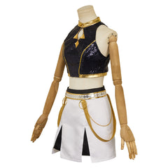 KPop Demon Hunters (2025) Zoey Black Vest Skirt Set Outfits Cosplay Costume