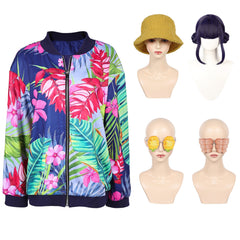 KPop Demon Hunters (2025) Zoey Printed Baseball Jacket Outfits Cosplay Costume