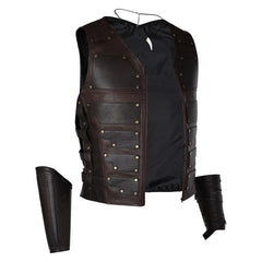 Kraven The Hunter (2024) Kraven Brown Vest Wrist Guards Outfits Cosplay Costume 