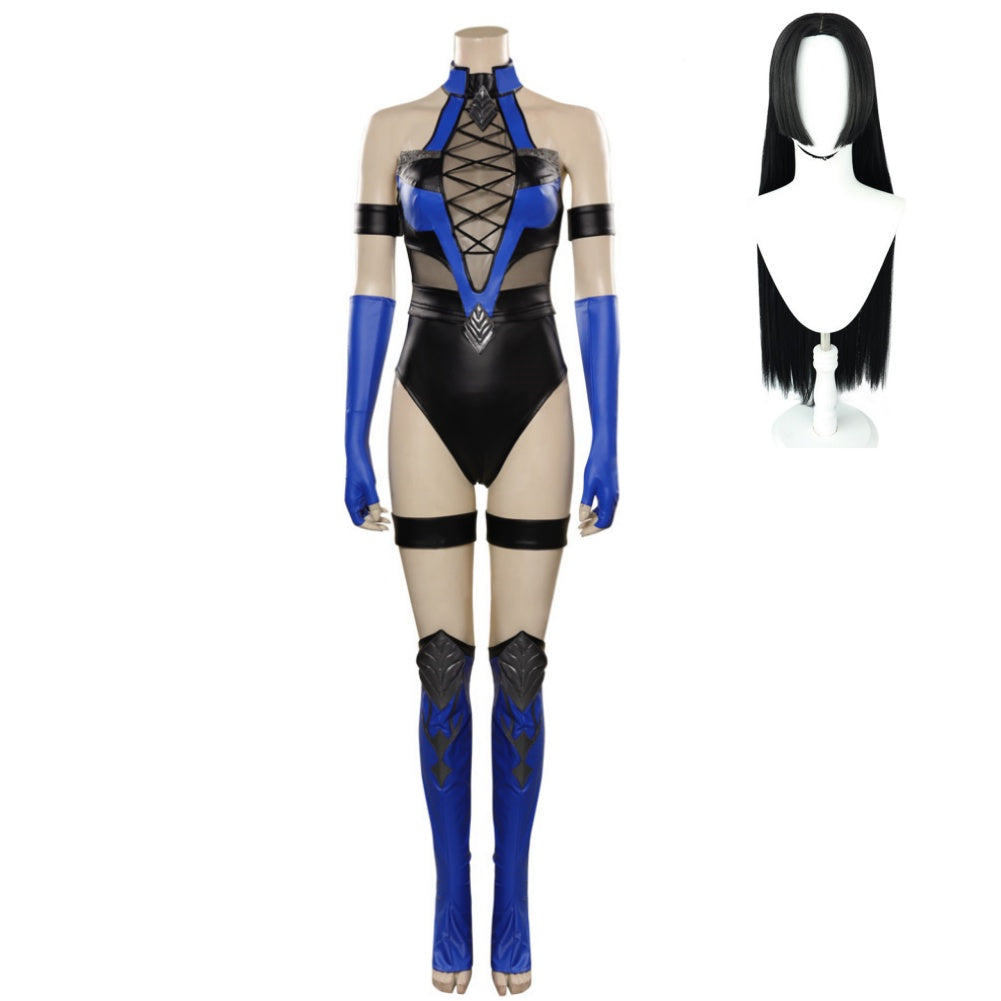 Game Mortal Kombat 4 Kitana Cosplay Costume Jumpsuit Outfits Halloween Carnival Suit