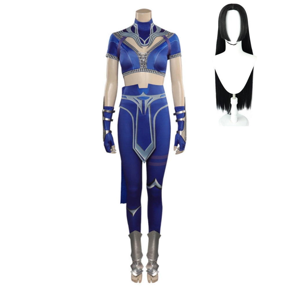 Game Mortal Kombat Kitana Outfits Cosplay Costume Halloween Carnival Suit