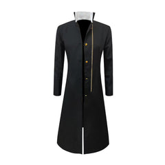 Kujo Jotaro Black Coat Jacket Outfits Cosplay Costume Halloween Carnival Party Suit