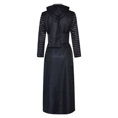 Kylo Ren Black Hooded Coat Robe Simple Outfits Cosplay Costume Halloween Suit 