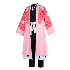 Kyoraku Shunsui Pink Kimono Outfits Cosplay Costume Halloween Carnival Suit 