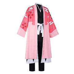 Kyoraku Shunsui Pink Kimono Outfits Cosplay Costume Halloween Carnival Suit 