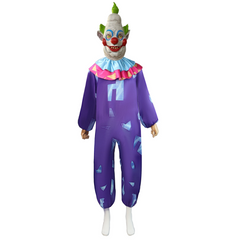 Killer Klowns From Outer Space Spikey Jumbo Cosplay Costume Green Jumpsuit Halloween Carnival Suit