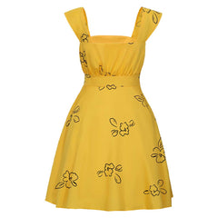 La La Land Mia Dolan Yellow Dancing Dress Outfits Cosplay Costume 