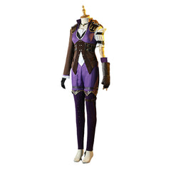 League Of Legends Arcane Caitlyn Skin Purple Outfits Cosplay Costume 