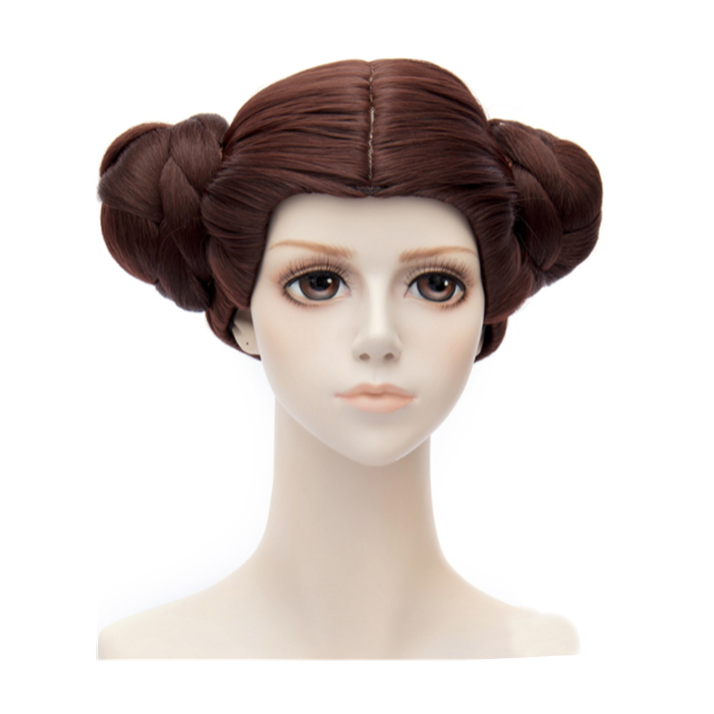 Movie Princess Leia Brown Wigs Cosplay Accessories Halloween Carnival Props