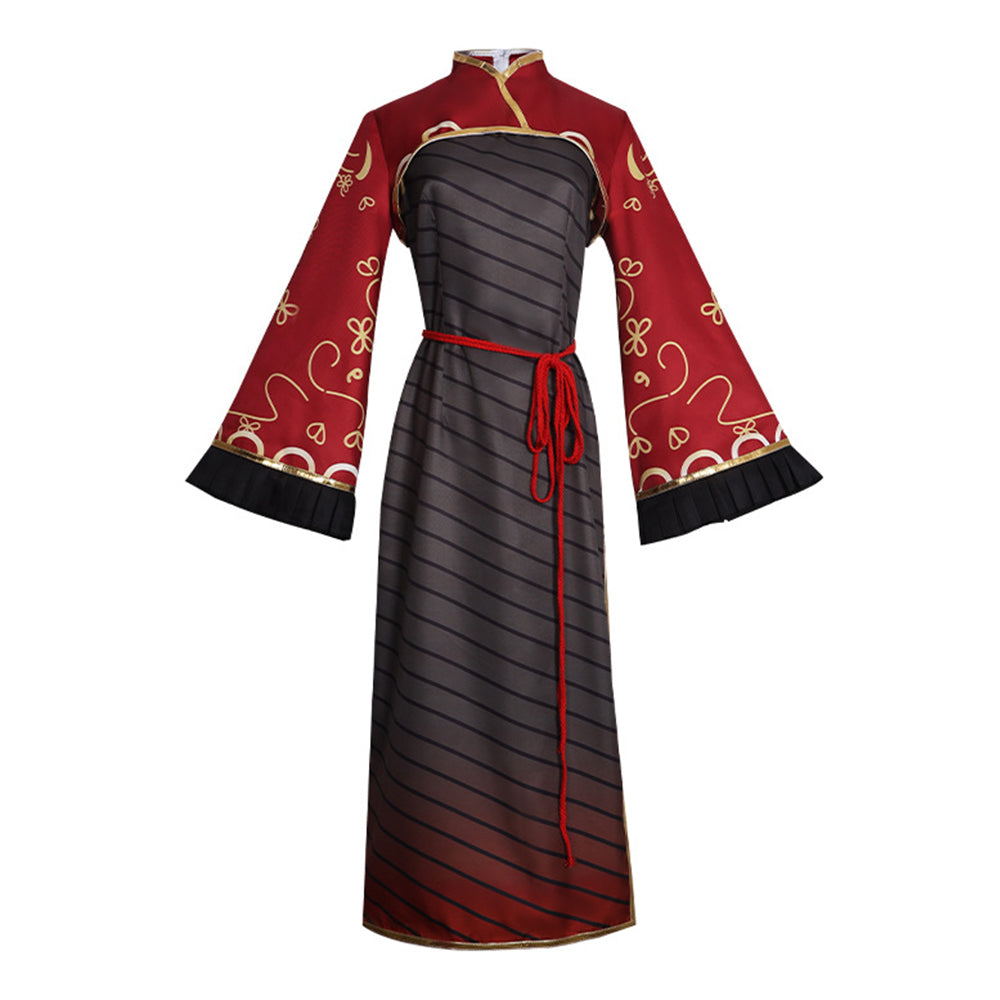 Limbus Company Jia Xichun Red Black cheongsam Dress Outfits Cosplay Costume 