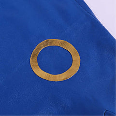 Lisa Lisa Blue Dress Red Scarf Set Outfits Cosplay Costume Halloween Suit 
