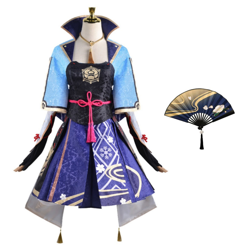 Genshin Impact Kamisato Ayaka Blue Outfits Cosplay Costume Halloween Carnival Suit
