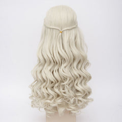 TV House Of The Dragon Season 2 (2024) Rhaenyra Targaryen Braided Wig Cosplay Accessories Halloween Carnival Props