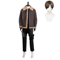 Game Resident Evil 4 Remake Leon S.Kennedy Cosplay Costume Coat Pants Gloves Outfits Halloween Carnival Suit