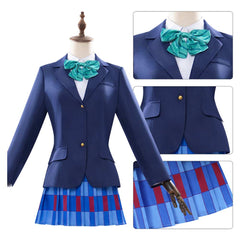 LoveLive Muse μ's Honoka Kotori Nico Blue Jacket School Uniform Set Outfits Cosplay Costume