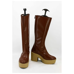 Lucy Heartfilia Brown Chunky Shoes Boots Cosplay Accessories Props