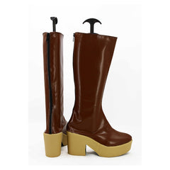 Lucy Heartfilia Brown Chunky Shoes Boots Cosplay Accessories Props