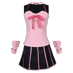 Lucy Steel Pink Black Skirt Set Outfits Cosplay Costume Halloween Suit