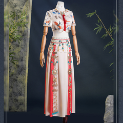 Where Winds Meet (2025) Liyuan Sect White Set Wuxia Hanfu Outfits Cosplay Costume
